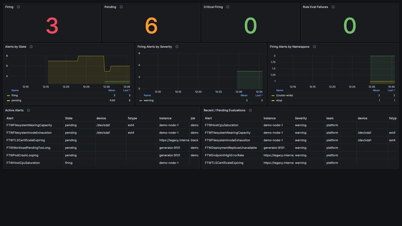 Alert Operations dashboard